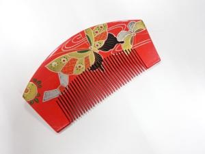 アンティーク　漆塗り蒔絵　櫛